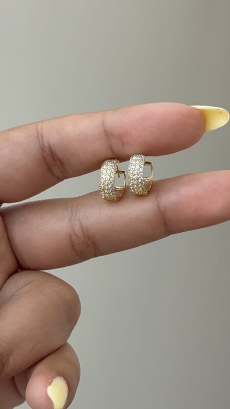 SMALL ZIRCON HOOP EARRINGS