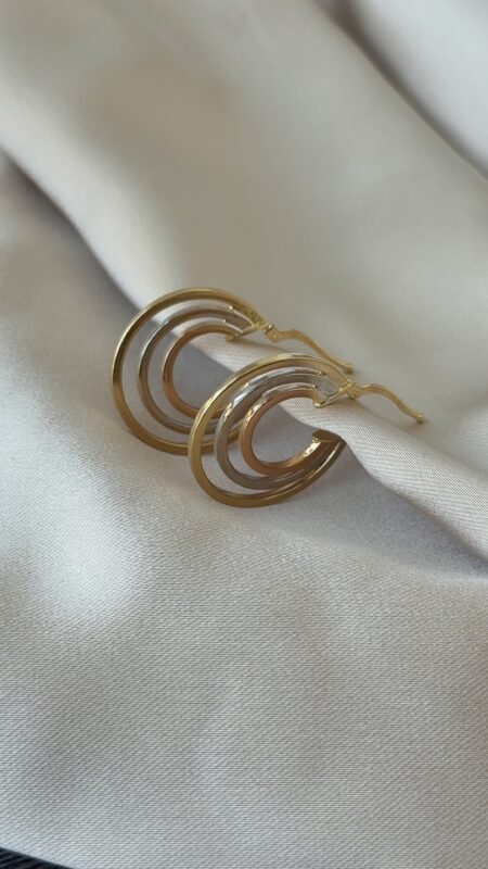 TRI-COLOR HOOP EARRINGS